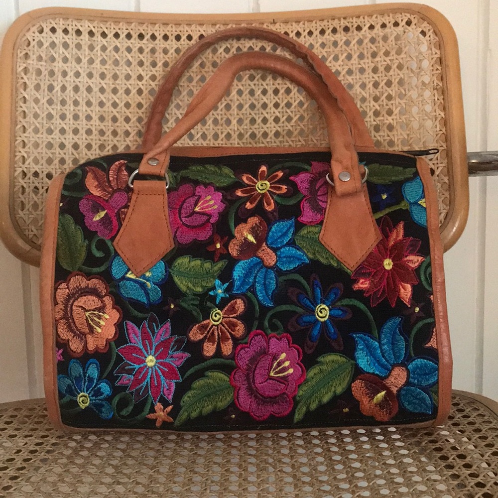 Handmade Floral Embroidered Purse